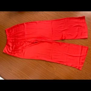 Zara Coral silk loose pants